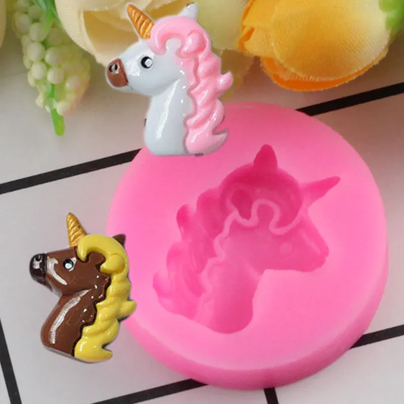 

Mujiang 3D Unicornio Silicone Fondant Mold Candy Chocolate Resin Clay Molds Unicorn Baby Birthday Cake Decorating Tools