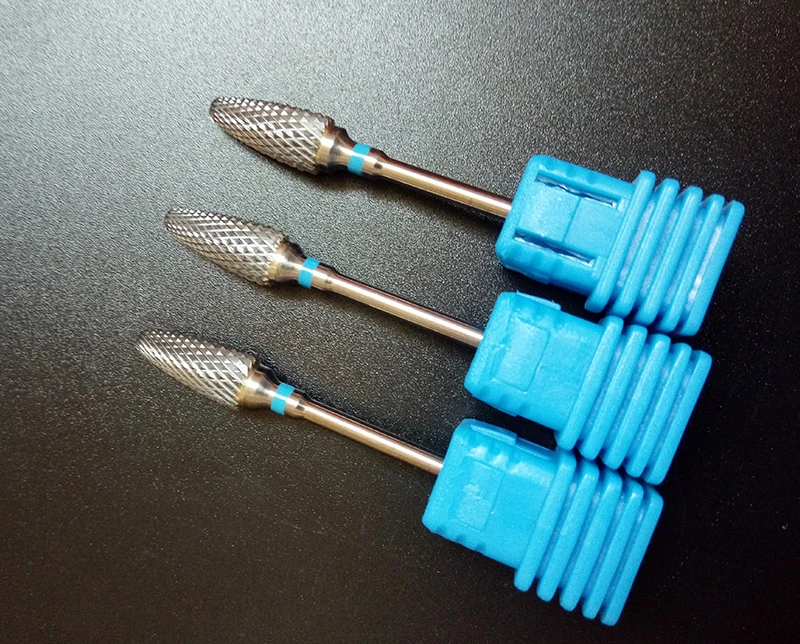 Elétrica do Unha para a Máquina de Broca da Arte do Unha Arquivo do Unha Pro. Pces Carboneto Broca Manicure Pedicure Ferramenta 602001 Azul 10 8 Beleza e saúde