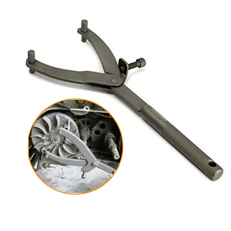 

Motorcycle Spanner Wrench Fly Wheel Clutch Hub Rotor Sprockets Holder Adjustable Tool Universal Repairing Equipment Holder Tool