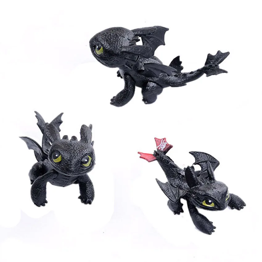 

8cm Light Fury Toothless PVC Dragon Hot Sell 2019 How To Train Your Dragon 3 Night Fury Action Figures Children Kids Toys J0005