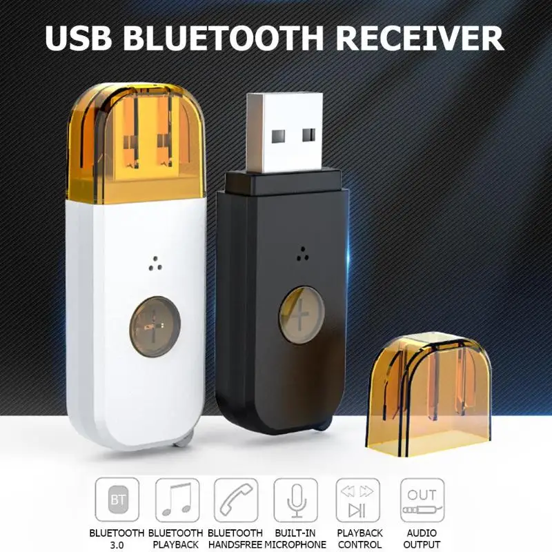 Беспроводной Bluetooth V3.0 приемник Двойной выход стерео USB 3,5 мм аудио динамик для USB порта автомобиля аудио для IPAD