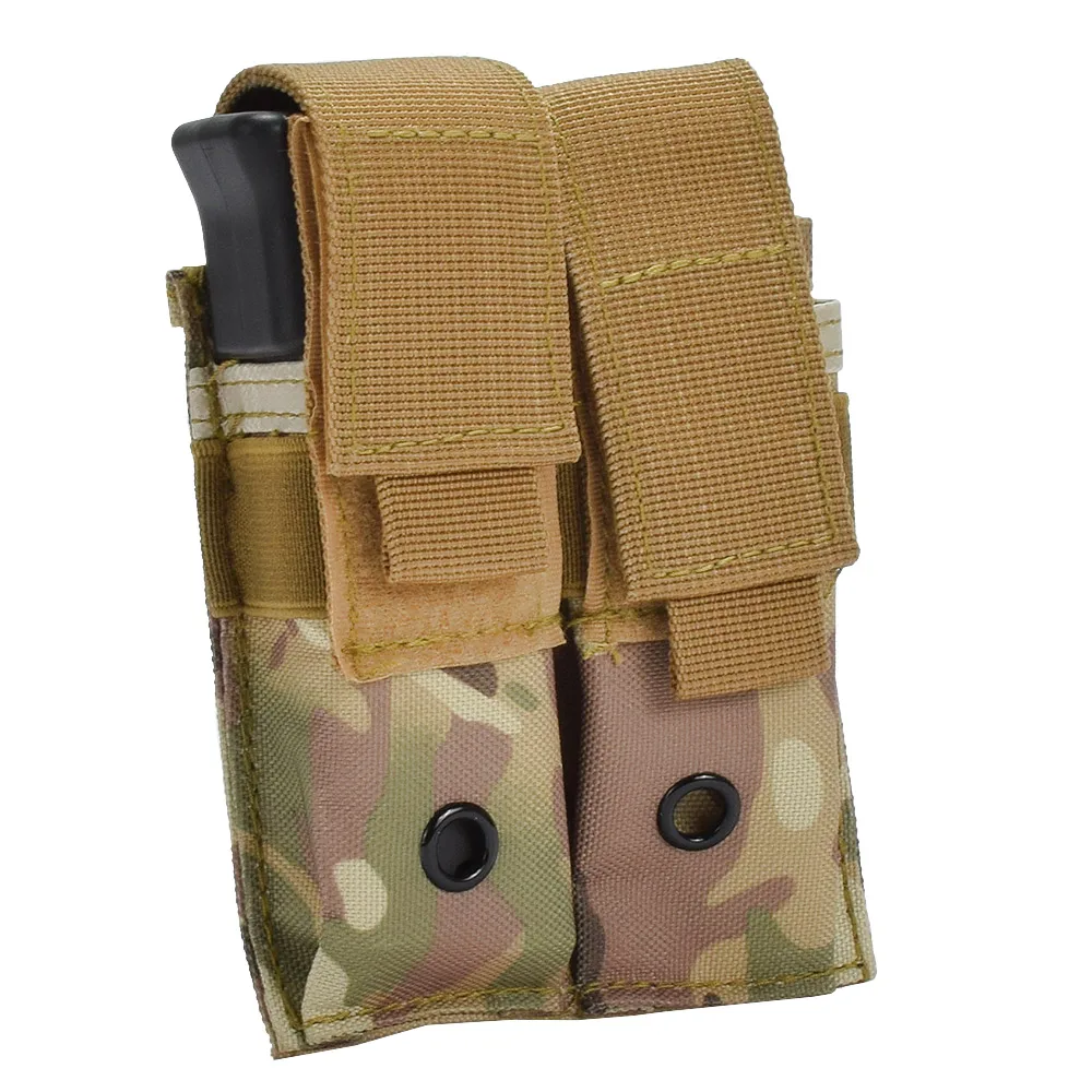 SINAIRSOFT двойной подсумок нейлон Molle Клип кобура страйкбол тактический Магнитный ремень двойной держатель сумка для охоты Открытый верх