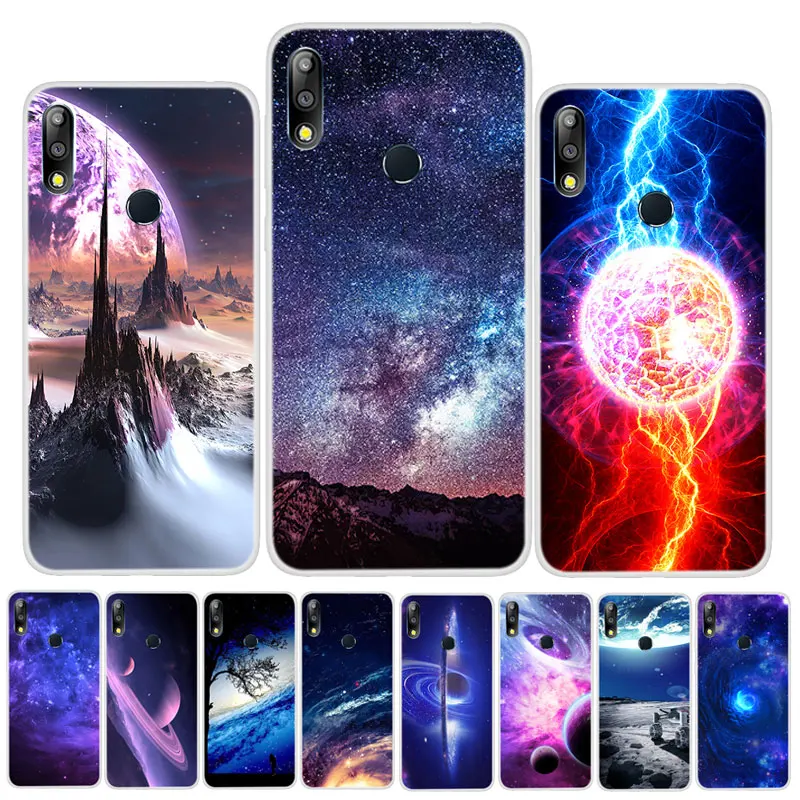 

Silicone Case on For Asus Zenfone Max Pro M2 ZB631KL Case 6.3" Space Soft TPU Back Cover Phone Cases For Asus ZB631KL ZB 631KL