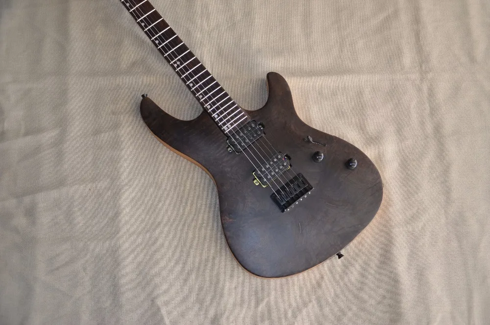Высочайшее качество Mayones Гитары 6 строка эбони Custom Электрический s с золотым