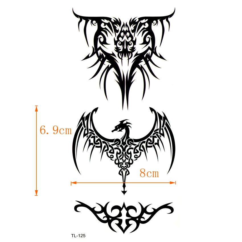 Dragon Waterproof Temporary Tattoos Men Fake Tattoo Tatuaje Temporal
