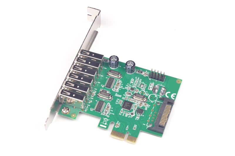 8 портов USB 2,0 PCI-Express X1 Card (6 внешних портов и 2 внутренних 9 Pin портов)