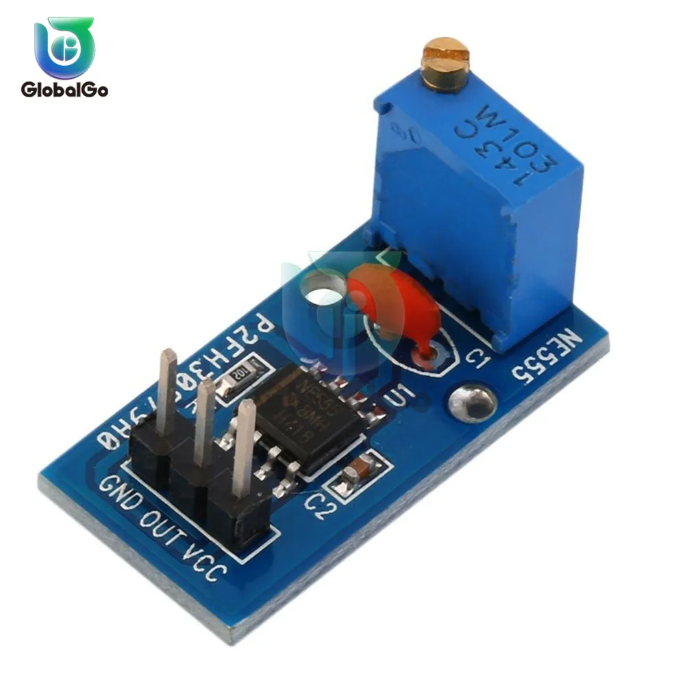 

NE555 DC 5V 12V Adjustable Resistance Frequency Pulse Generator Module Single Channel Output for Arduino Car Diy