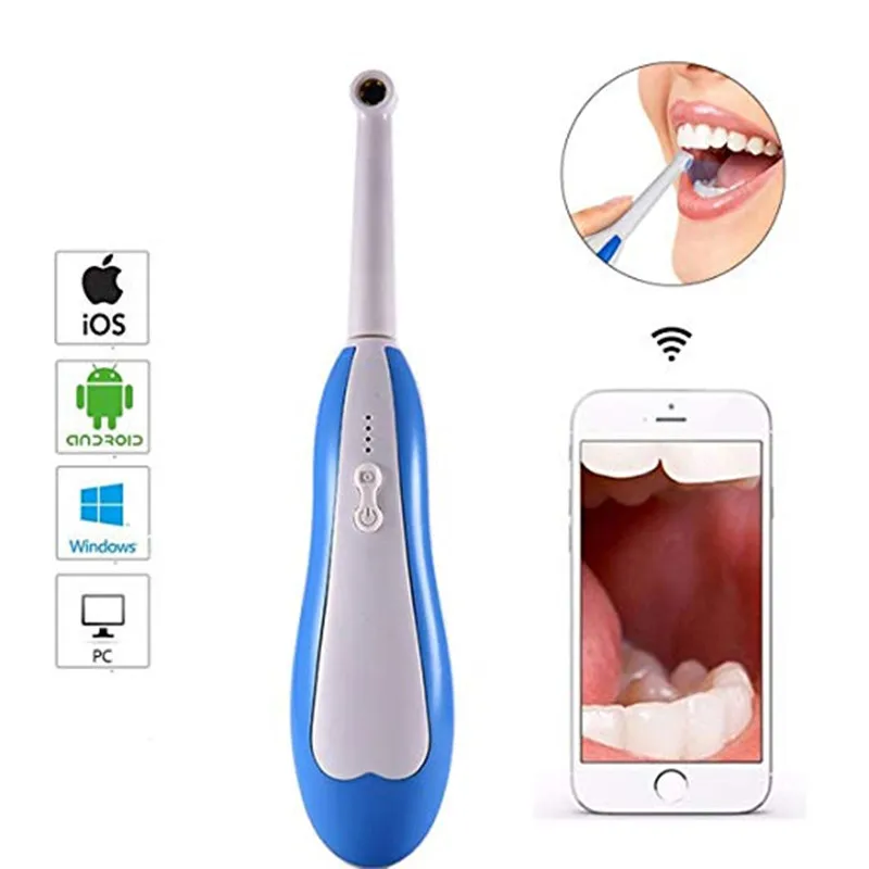 

WIFI Dental Intraoral Camera HD 720P Oral Dental Endoscope LED Light Monitoring Inspection for Dentist Oral Real-time Video Dent
