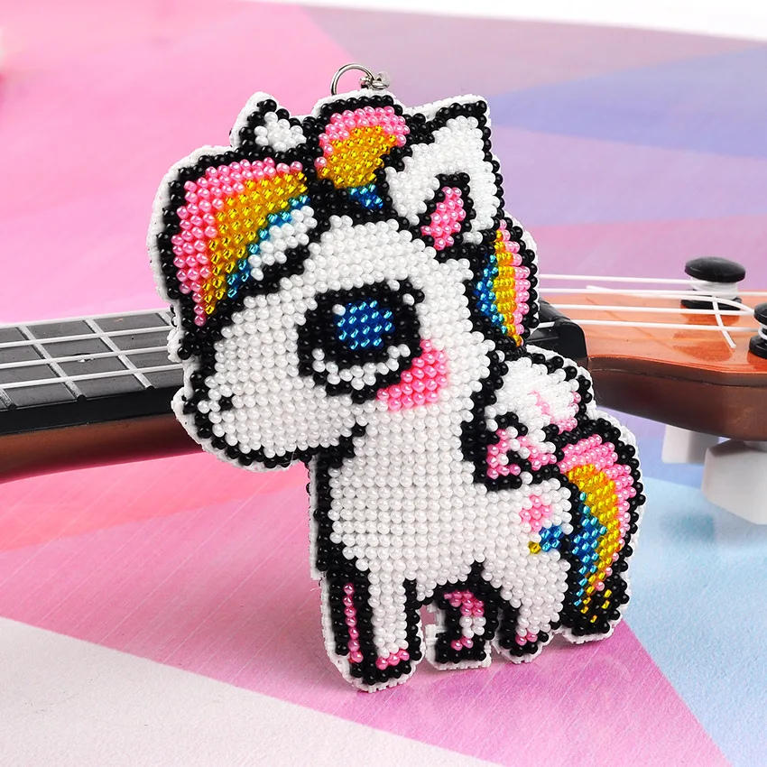 

Diy Cross Embroidered Full Pearl Embroidery Keyboard Precision Printing Small Lattice Bead Hanging Parts White Dragon Wholesale