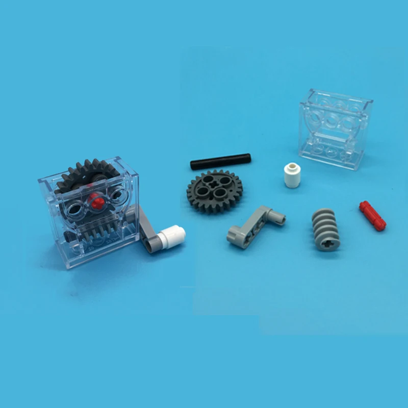 

NEW 5 Sets Technic Gearbox Parts Worm Gears Set Building Blocks Brick Parts Assembles DIY Toys Compatible with 4716 6588 33299