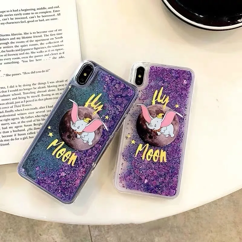 Bling Glitter Liquid Fly Moon Elephant Clear Soft Case Cover sfor Huawei P30 P Smart P20 Lite Honor V10 V20 8X Y7 Y9 2018 Coque  (5)