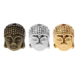 50 шт Бусины голова Будды духовные металлические бусины для изготовления ювелирных изделий браслет DIY