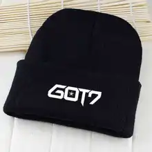 Kpop зимняя шапка got7 унисекс с принтом черепа и шапочки для женщин и мужчин gorros