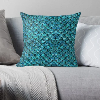

Mermaid Scales Pillow Covers Cases Pattern Nordic Cover Cushion Pillowcase Square Print