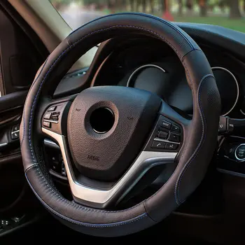 

2018 NEW Genuine Leather Steering Wheel Covers For BMW CRV Audi Ford Volkswagen Peugeot Kia Toyota Honda Interior Accessories