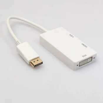 

free shipping DisplayPort (3 in 1) Thunderbolt to HDMI/DVI/VGA Display Port Cable Adapter