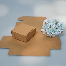 500 шт/партия Мини коричневая коробка и упаковка, DIY свадебная маленькая конфета/Подарочная Коробка для мыла коробки из крафт-бумаги, логотип на заказ