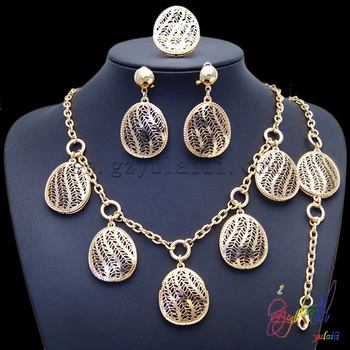 

China costume jewelry necklace set accessories Gold rings Stone jewelry set