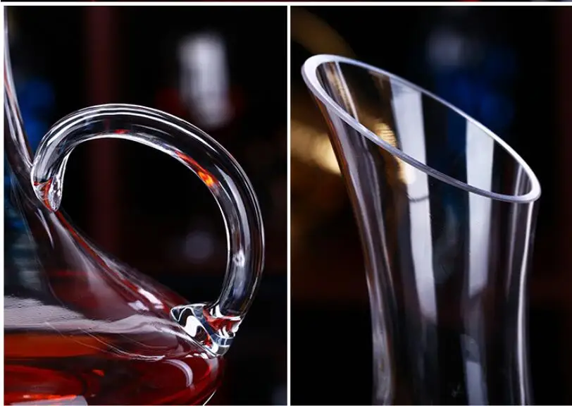 1500 мл плоское основание красного вина Графин ручной работы кристалл вино Pourer Премиум воды Carafe утолщенной стены
