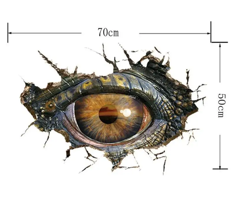 Настенная Наклейка для гостиной спальни фон Простой Большой глаз динозавра 3D настенная наклейка s декоративная креативная Съемная стена Apr9