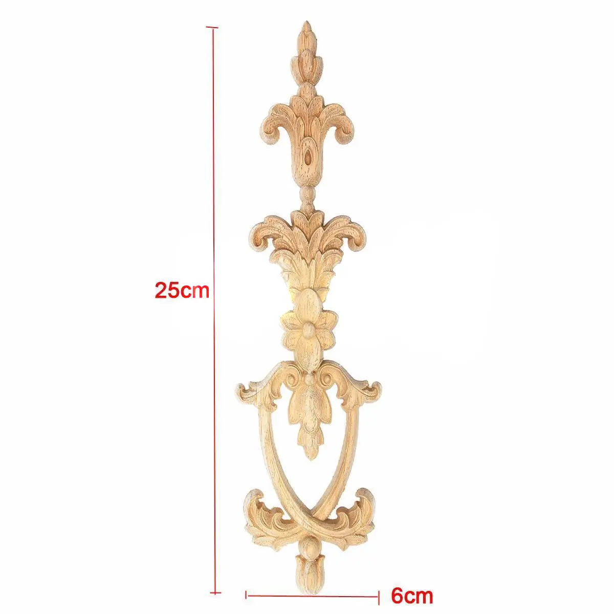 Wood Carved Corner Onlay Applique Unpainted Frame Decal Furniture Door Bed Decorative Wooden Flower