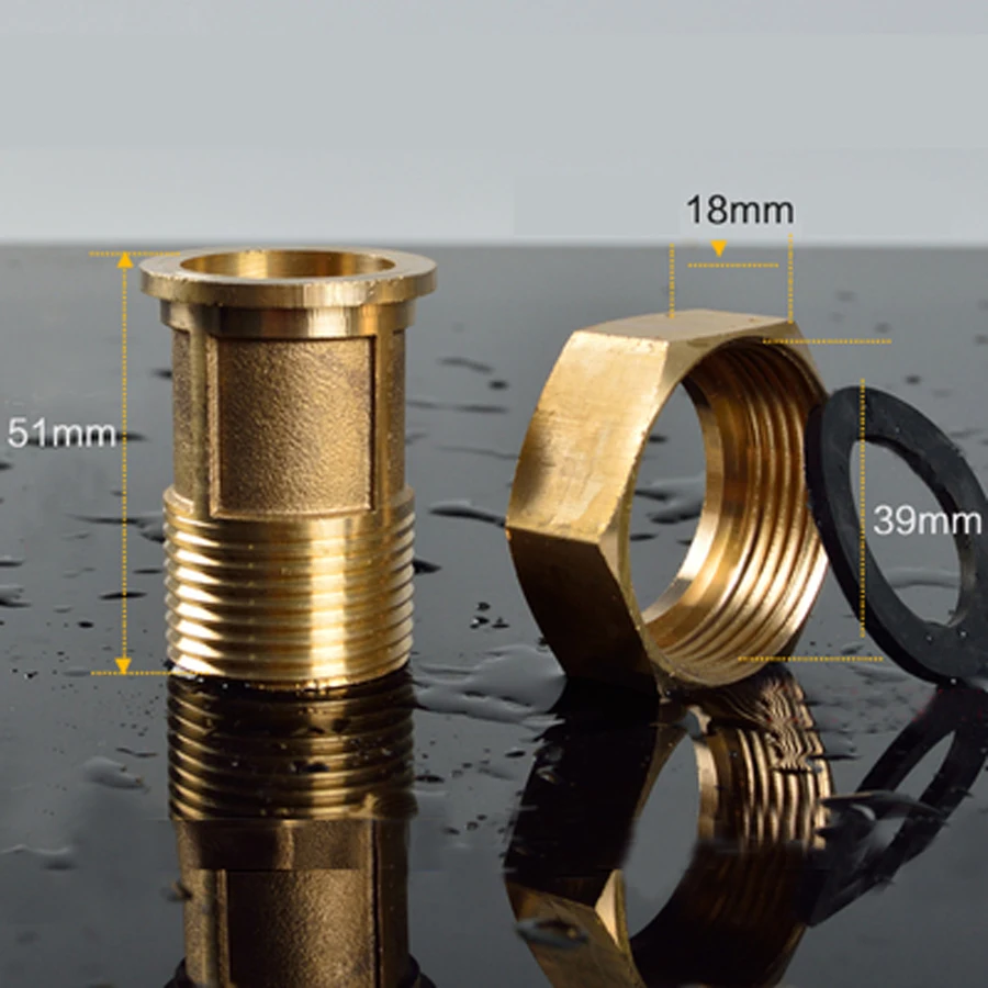 

DN32 1-1/4" BSP Female Turn DN25 1" BSP Male Thread Brass Hex Reducer Pipe Fitting Pole Length 45mm Nut Height 16mm For Water Me