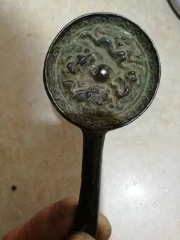 

China old Bronze Old Feng Shui Bronze mirror