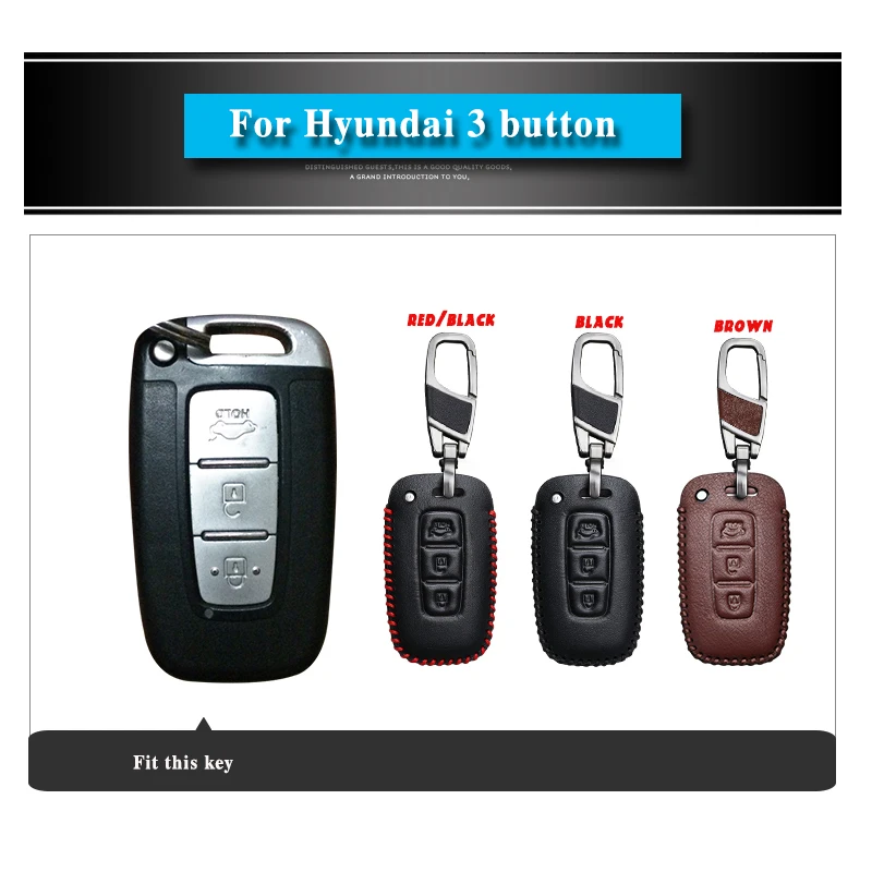 

Genuine Leather key bag Car Key Cases for Hyundai Elantra Sonata Solaris I30 IX35 Accent Tucson Getz