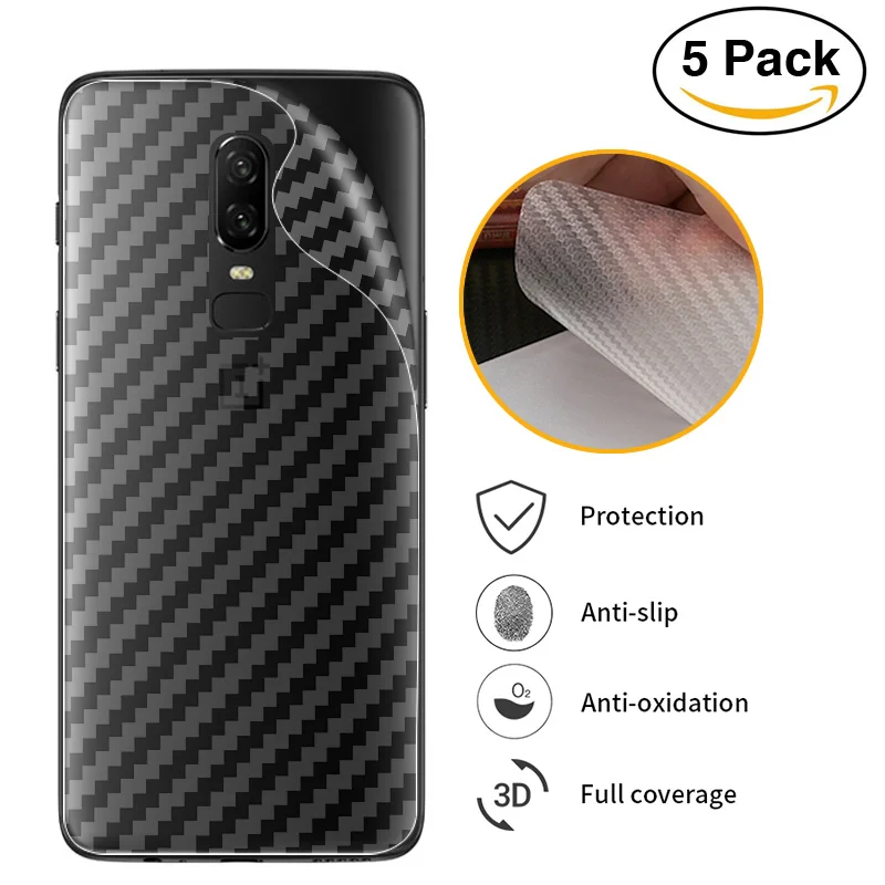

5pcs Protective Film Clear 3D Carbon Fiber Soft Screen Protector Sticker For OnePlus One 6T 6 5T 5 3 3T 2 X 1+6T Back Film