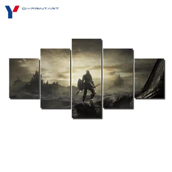 

Dark Souls 3 Warrior 5 Pcs/set Wall Art Canvas Prints Wall Pictures for Living Room A0833