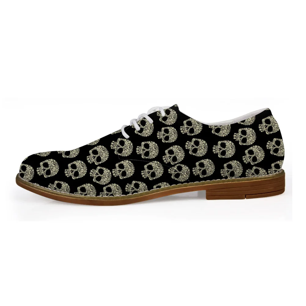 Candy Skull Party Shoes Men Black Wedding Loafers for Man Zombie Head Design Dress Work Flats Size 41-45 Male Comfort Footwear