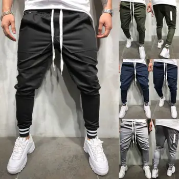 

2018 New Fashion Hot Popular Men Sport Pants Long Trousers Tracksuit Fitness Workout Joggers Sweatpants