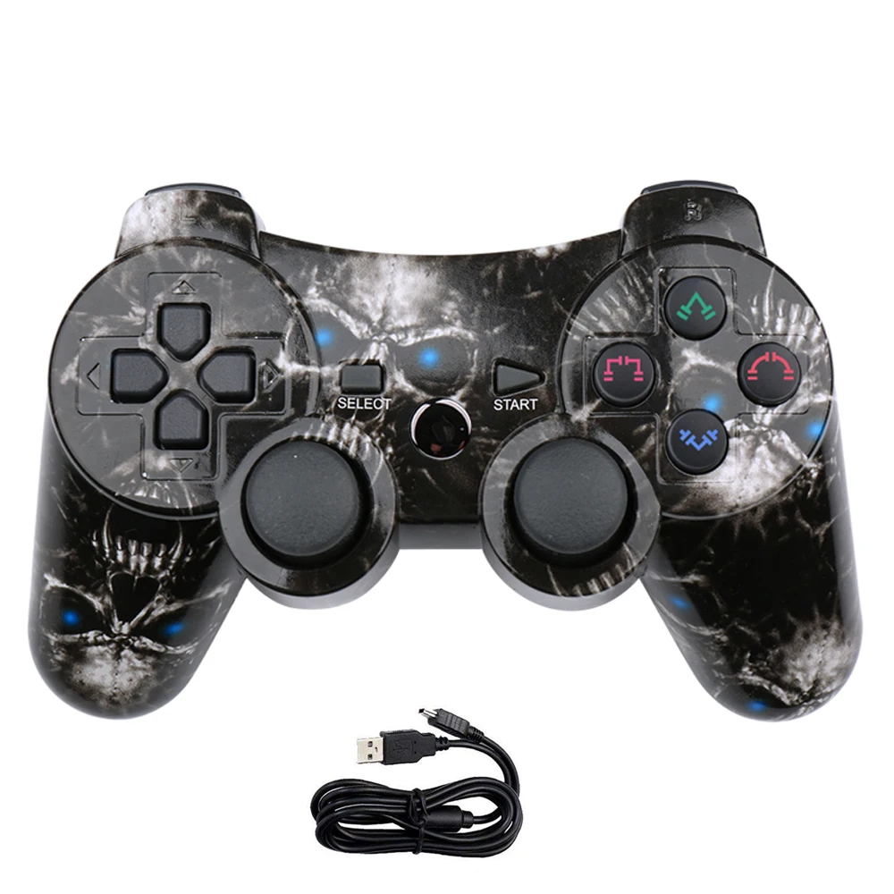 

K ISHAKO for PS3 Controller Wireless Double Shock Gamepad for Playstation 3 Remote, Sixaxis PS3 Controller with Charging Cable