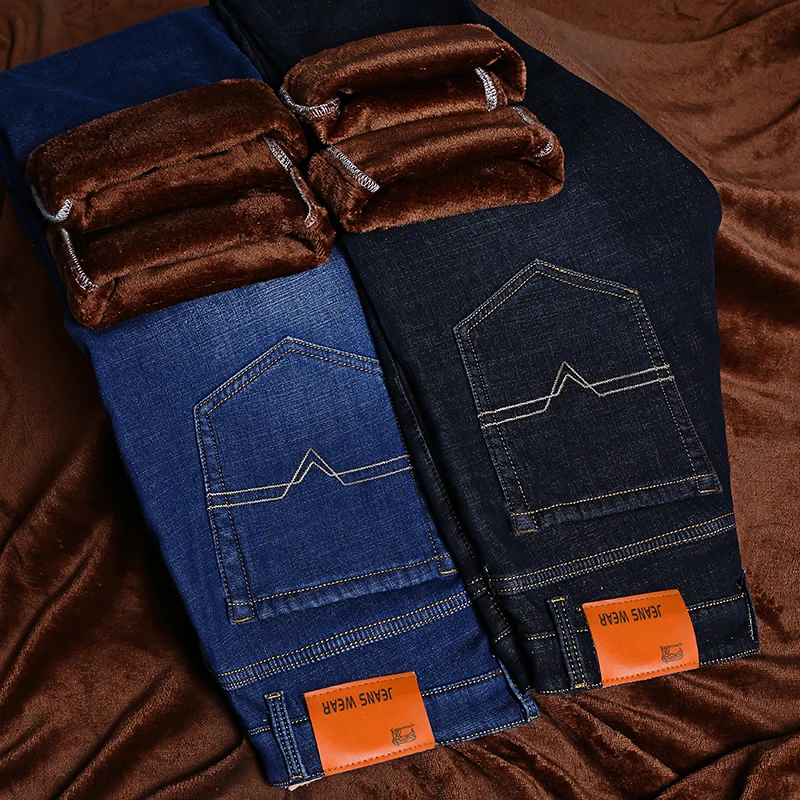 

Warm Jeans Winter Men Homme Vaqueros Hombre Men'S Classic Jean Calca Masculina Pants Jean Slim Marcas Famosas Pantalon Homme