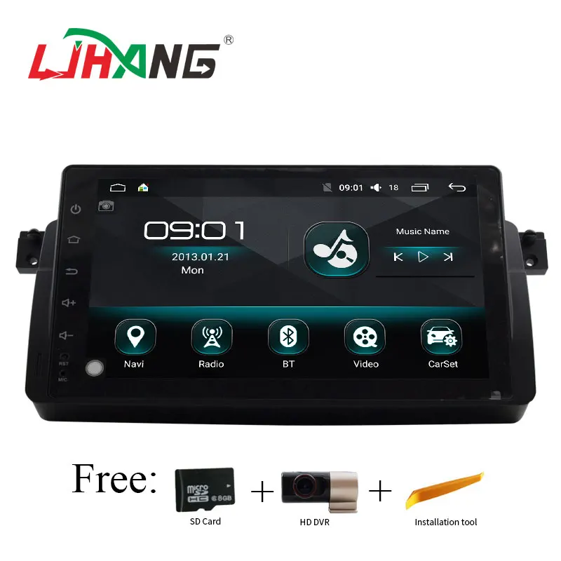 LJHANG 9 дюймов Android 6 0 Автомобильный Радио плеер для BMW E46 M3 mg ZT Rover gps навигация