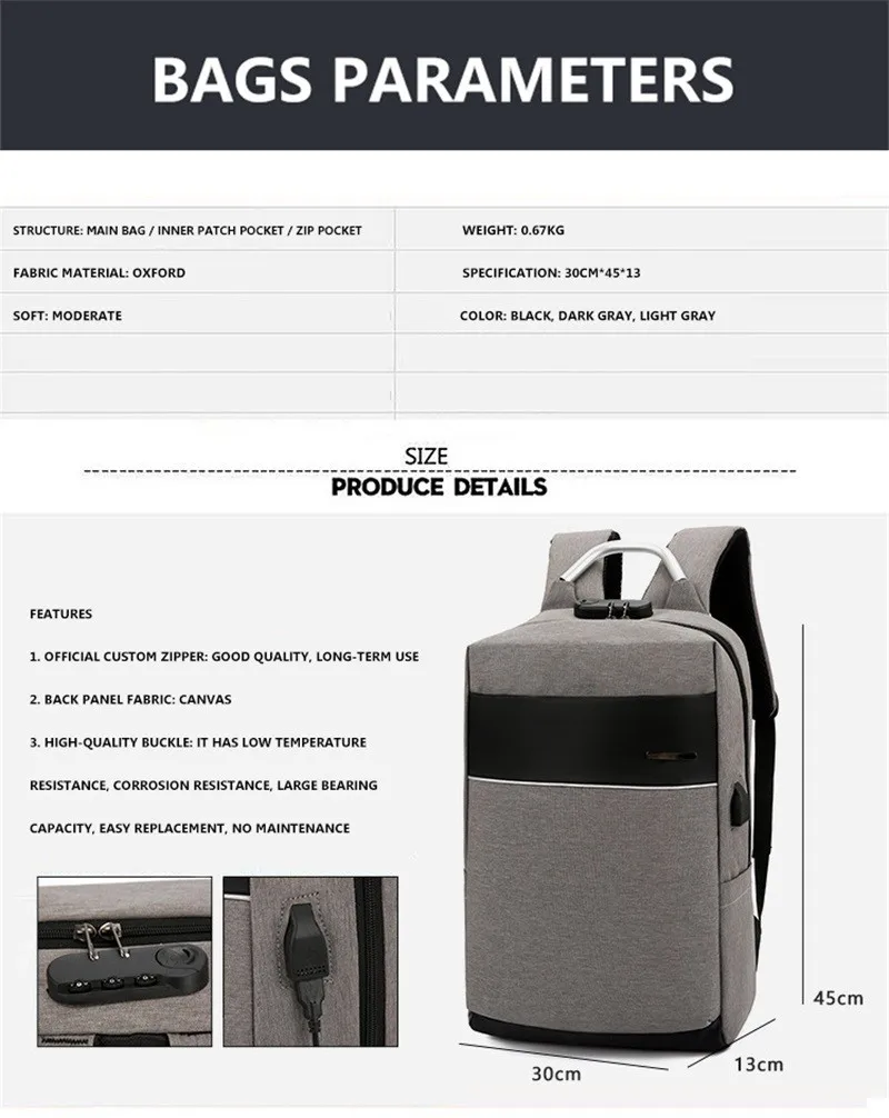Деловой мужской рюкзак для ноутбука, металлический портативный Противоугонный школьный рюкзак для отдыха для подростков, Студенческая сумка, мужская сумка Mochila