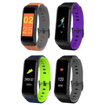 

SOONHUA Silicone Waterproof Smart Bracelet Fitness Tracker Blood pressure Heart Rate Sleep Monitor Wristband For Android IOS 8.0