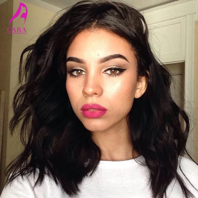 7A Peruvian Body Wave Lace Front Human Hair Wigs Short Human Hair Bob Wigs Full Lace Human Hair Wigs For Black Women Bob Wig