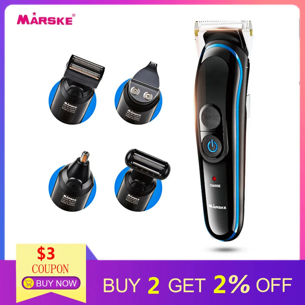 

MARSKE MS - 5010 5 In 1 Cordless Electric Shavers Waterproof Multi-Use Trimming Kit For Dry / Wet Application Shaving Machine