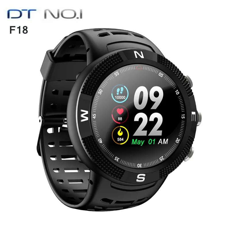 DTNO. Я № 1 F18 Smartwatch Спорт Bluetooth 4,2 IP68 Водонепроницаемый Смарт-часы gps вызова сообщение напоминание шагомер Sleep Monitor