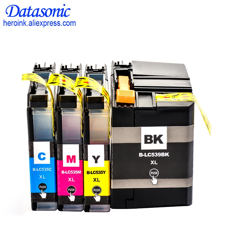 

4PK LC535XL LC539XL Full Ink Cartridge Compatible For Brother DCP-J100 DCP-J105 MFC-J200 Printer