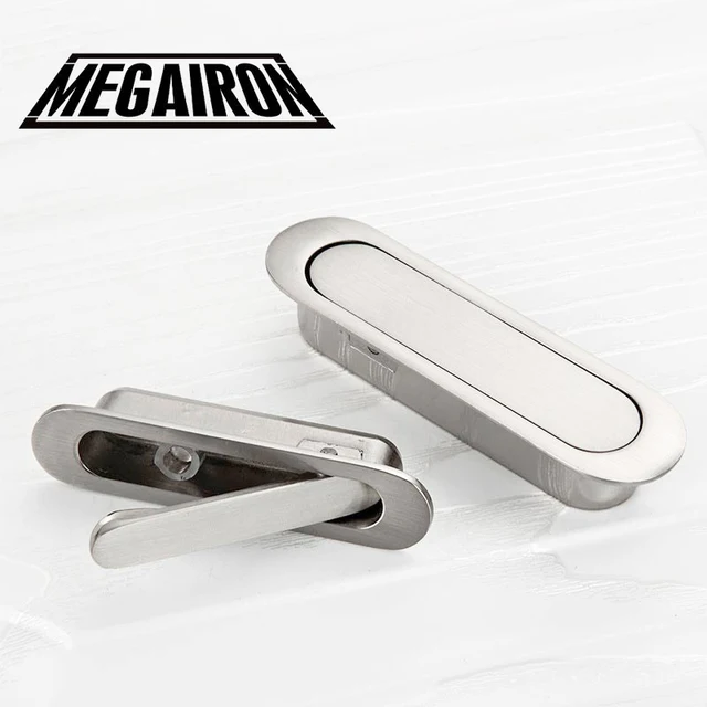 MEGAIRON Tatami Hidden Door Handles Zinc Alloy Recessed Door