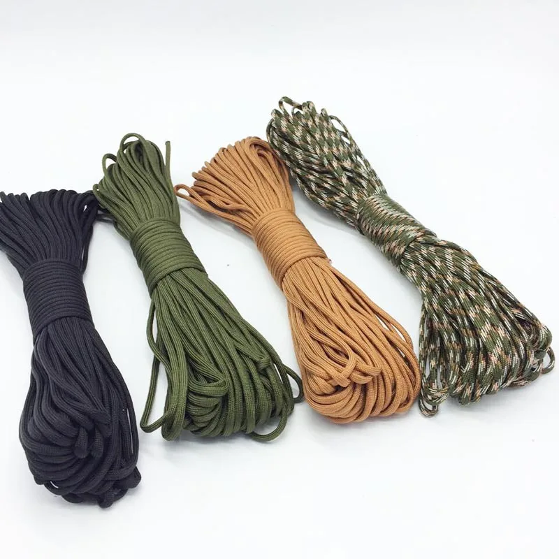 4 ألوان Paracord في 550 Paracord الحبل الحبل حبل مل المواصفات النوع الثالث 7 ستراند 4 ملليمتر 100FT تسلق التخييم بقاء المعدات