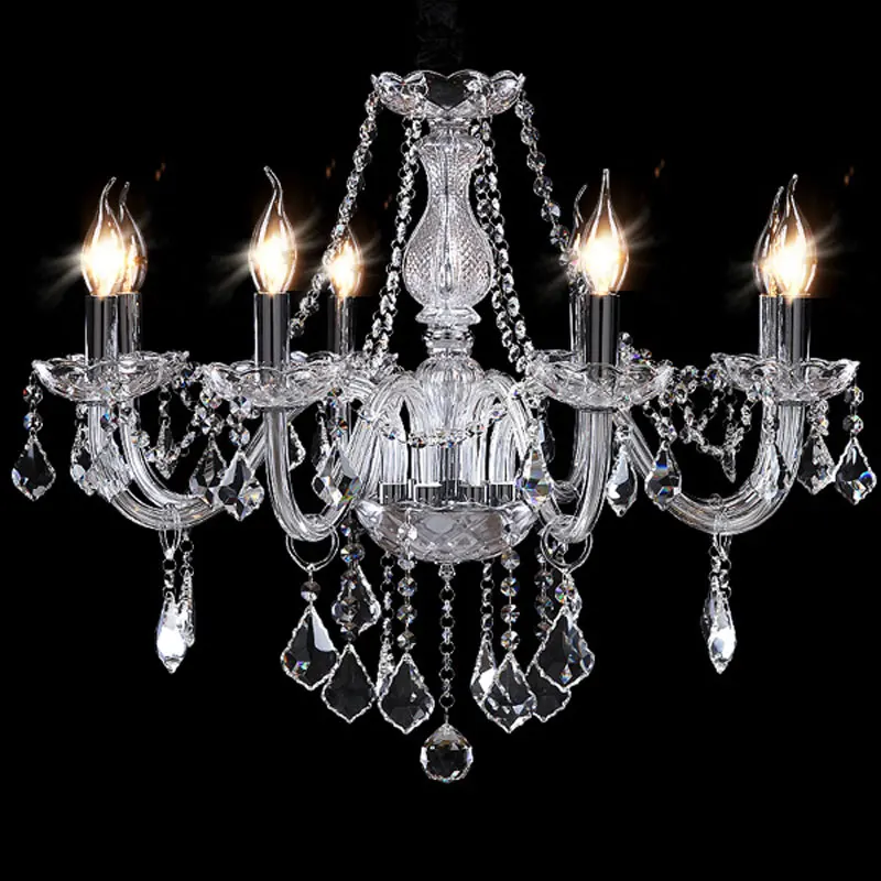 2017 Cheap Crystal Chandelier moroccan decor lustres e pendentes de cristal Clear Chandelier