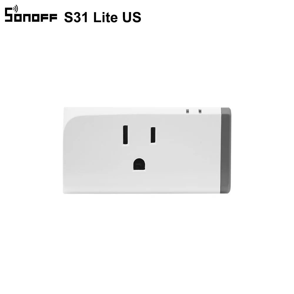 Sonoff S31 Lite US 15A мини умная Wifi розетка беспроводной смарт переключатель управление