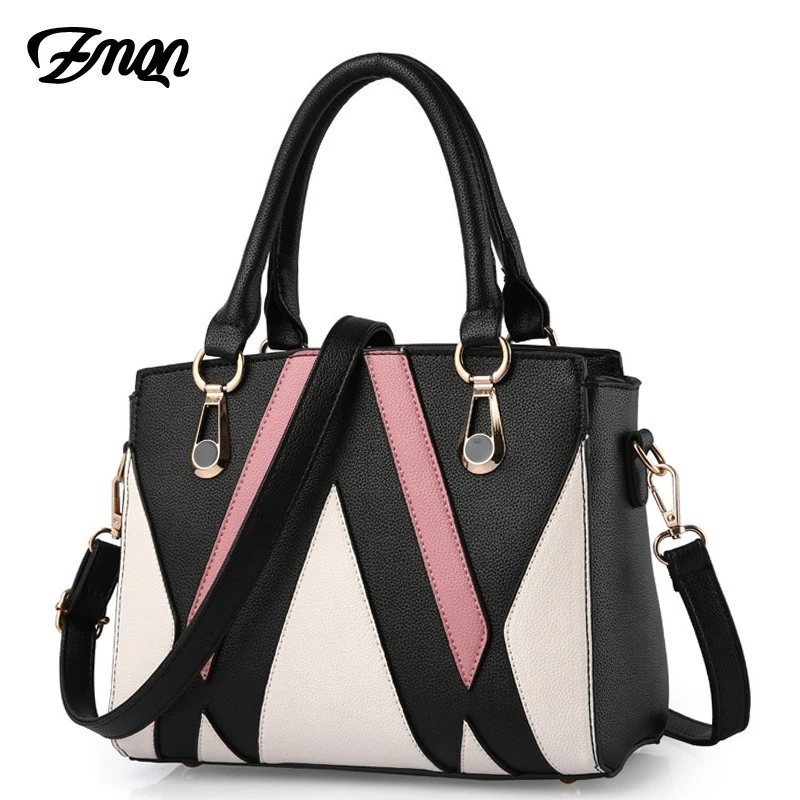 

ZMQN Women Handbags 2018 Luxury Handbags Women Bgs Dsigner Women Leather Shoulder Bags For Summer Panelled Solid Bag Female B730
