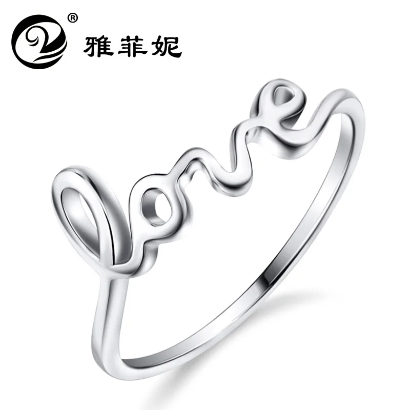 

Fe, ni 925 sterling silver ring couple offered LOVE letters Wholesale jewelry manufacturer undertakes