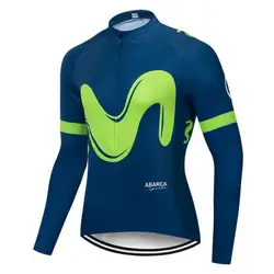 Movistar 2019 mew Велоспорт Джерси с длинным рукавом Pro Team велосипед гонка в горах одежда велосипедная одежда Maillot Ropa Ciclismo Hombre D4