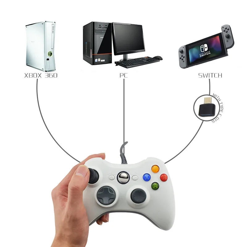 Data-Frog-USB-Wired-Gamepad-For-Xbox-360-Controller-Joystick-For-Official-Microsoft-PC-Controller-For