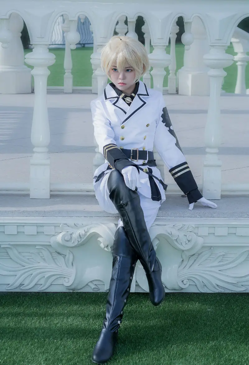 Owari no Seraph Серафим конца Ферид Батори униформа наряд аниме костюмы для косплея Полный комплект: плащ+ топ+ брюки+ ремень+ Талия+ перчатки